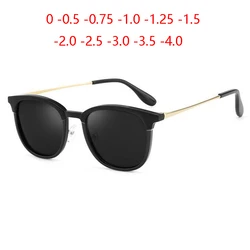 Retro Minus Lens Prescription Sunglasses Women Polarized Cat Eye Nearsighted Glasses Men SPH 0 -0.5 -0.75 -1.0-1.5 To -6.0