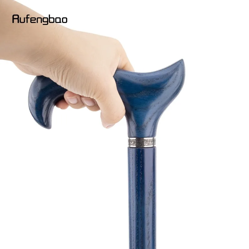 Wooden blue plum blossom cane scepter domineering pull wind pure wood creative gentleman fashion cool crutches