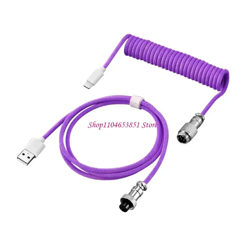 Flexible Spirals USB A To Type C Cable For Customs Keyboard Colorful 3Meter Design 