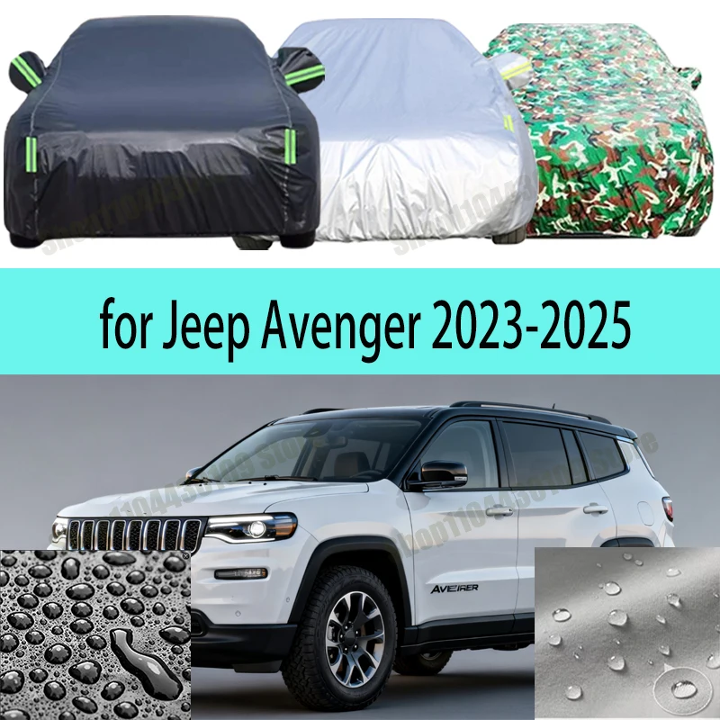 

for Jeep Avenger 2023-2025 Outdoor Waterproof Snowproof Sunshade Car Cover 210T Custom Protection Storm Hood