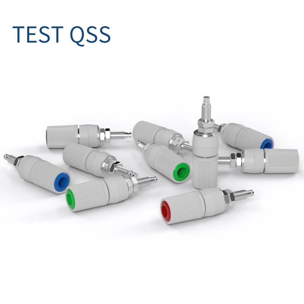 QSS 2PCS 4MM Banana Socket Binding Post Nut Banana Plug Jack Electrical Connector Terminal DIY  Electrical Accessories Q.50012