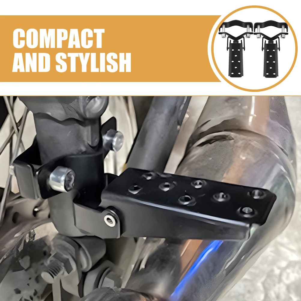 

1 Pair Black Foldable Steel Bike Pedals Non-slip Rear Footrest Pegs for Mountain Road Bicycles Universal Accessories Durable