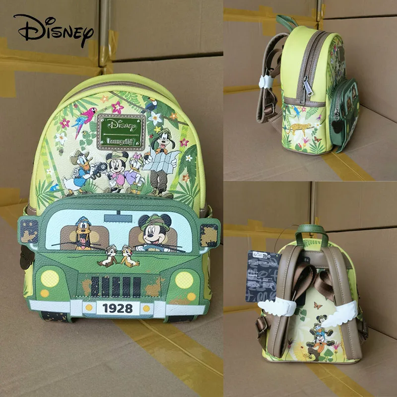 Disney New Loungefly Mickey Mouse Family Cartoon Summer Travel Backpack Donald Duck Minnie Backpack Cute Bag Girlfriend Gift