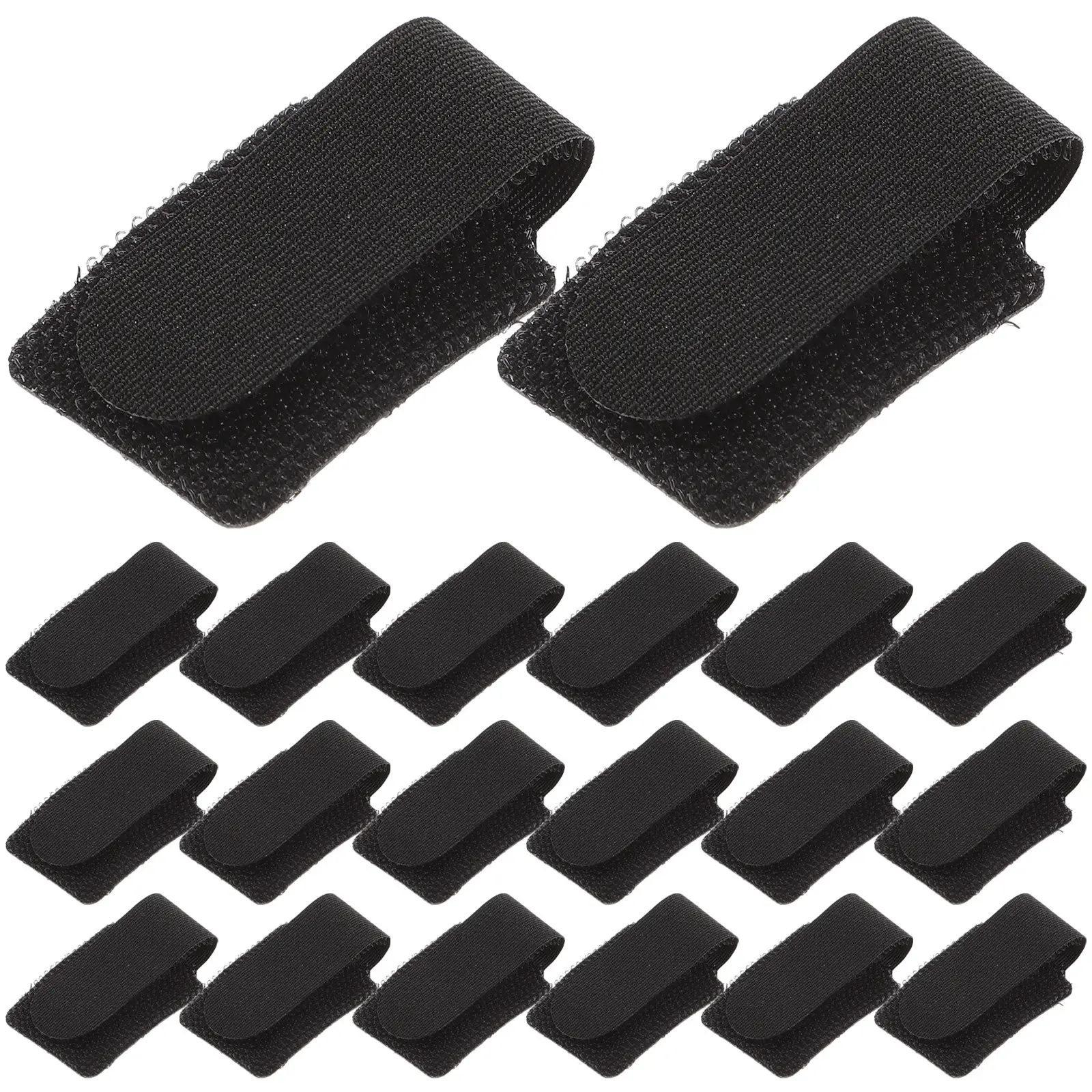20Pcs Cable Organizer Hook Loop Straps Adhesive Backing Self Adhesive Reusable Wire Wrap for Data Audio Mouse Network Cable