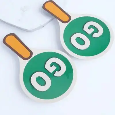 2Pcs Double-Sided Handheld Traffic Sign Waterproof Portable Traffic Control Paddle for Safety Teaching