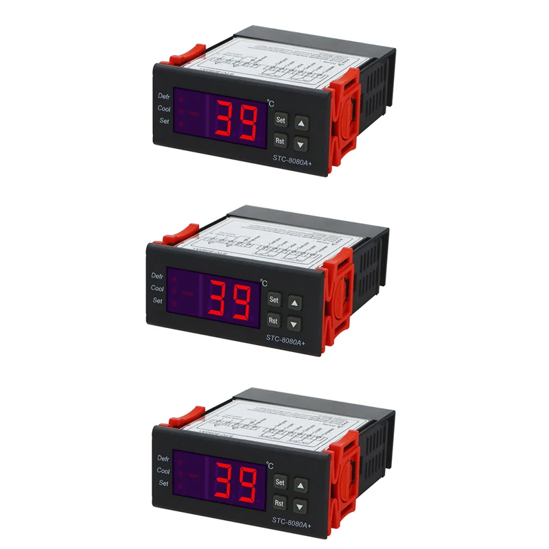 

AC88-3X STC-8080A + цифровой регулятор температуры, регулятор 220 В, датчик холодного хранения, морозильной камеры, гигрометр 40%