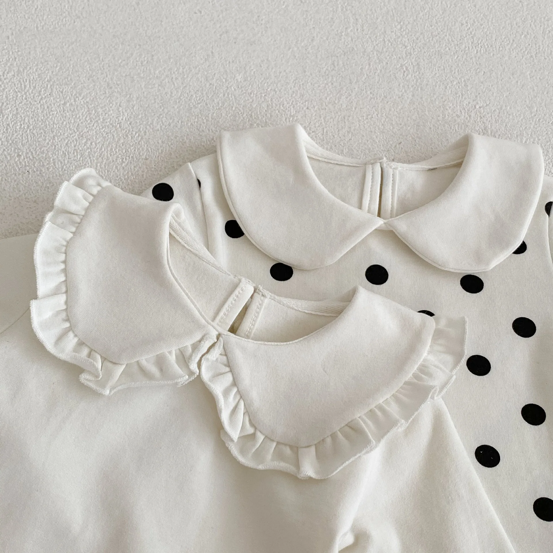 spring and autumn infant T-shirt cute Lapel long sleeve clothes cotton baby girl top