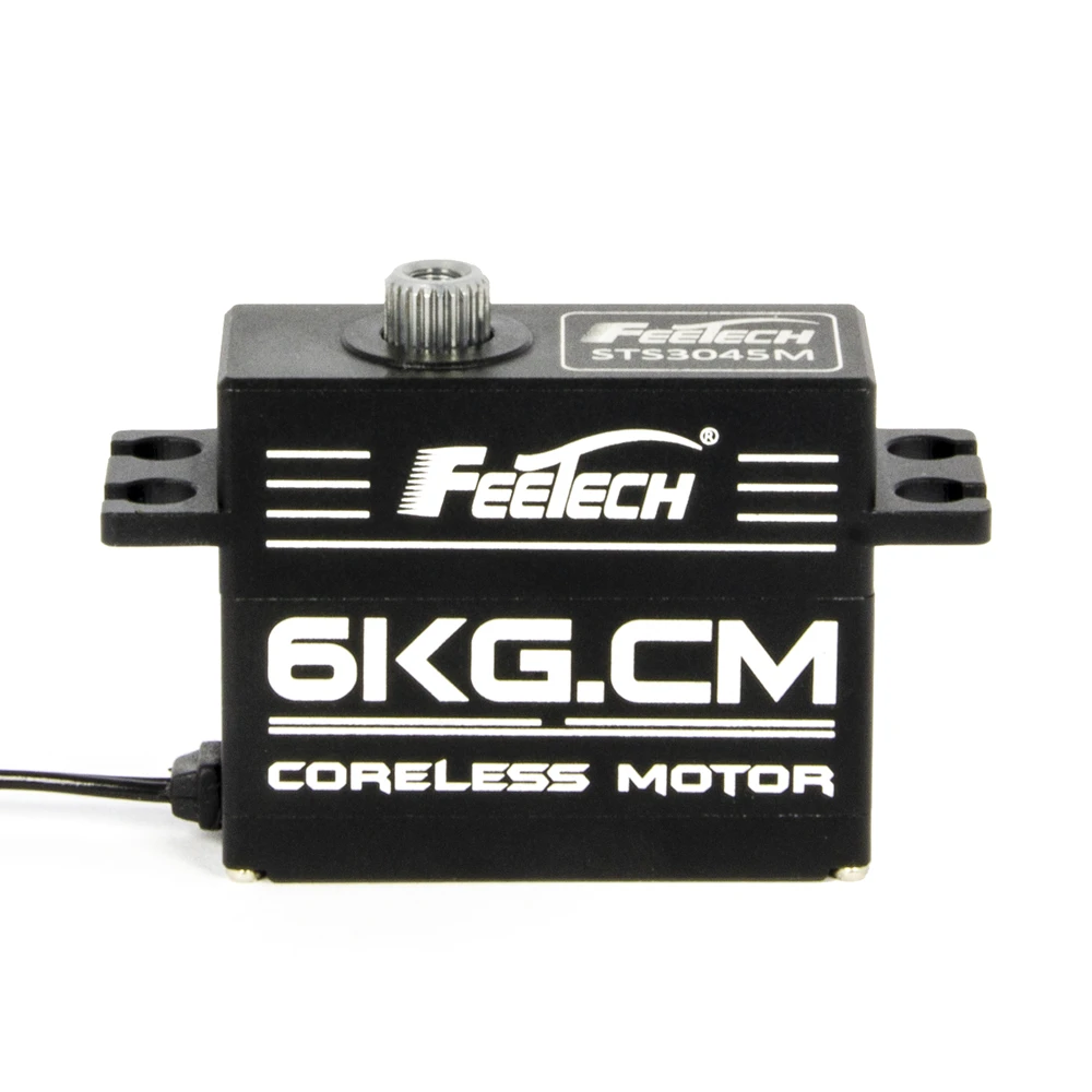 FEETECH 7.4V 12kg Mini Size Metal Case Steel Gear 360 Degree Magnetic Code Single Shaft TTL Serial Port Servo for Robot Clamp