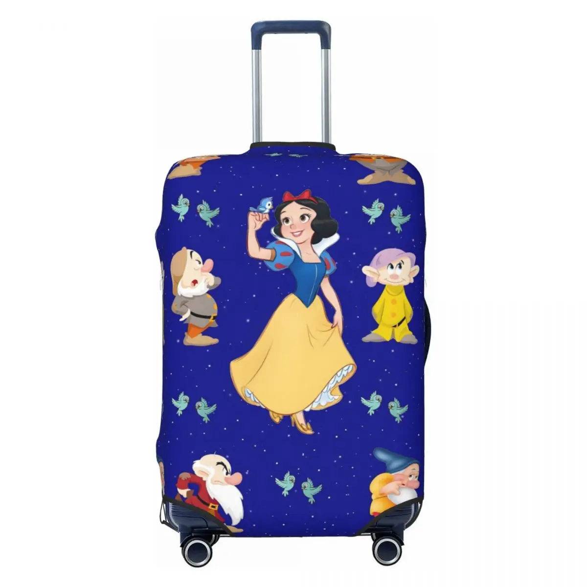 

Custom Snow White And The Seven Dwarfs Suitcase Cover Dust Proof Kawaii Princess Cartoon Luggage Covers Protector for 18-32 inch