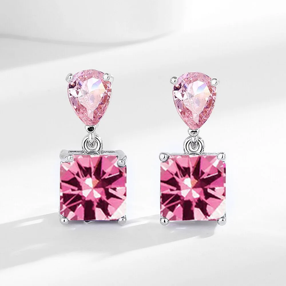 Edle 925 Sterling Silber Super-Feine Süße Farbige Edelstein-Ohrringe für Damen, Vielseitige Quasten-Ohrringe mit Eleganter Ausstrahlung – Detail 7
