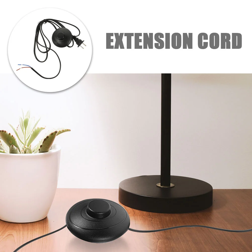 Extension Cord Foot Switch with Button Switched Light for Christmas Tree Black Push Indoor