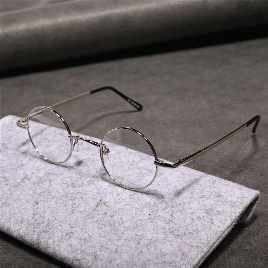 Cubojue Small Round Reading Glasses 38mm Circle Eyeglasses Frames Male Women Spring Hinge Anti Blue Light Reflection 0 +150 200