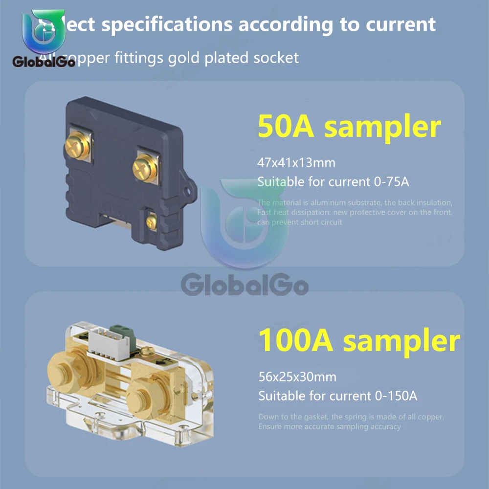 TY23 Battery Tester Capacity Indicator 8V- 120V 50A 100A Coulomb Counter Meter LCD Voltmeter Ammeter Li-ion Lifepo4 Detector