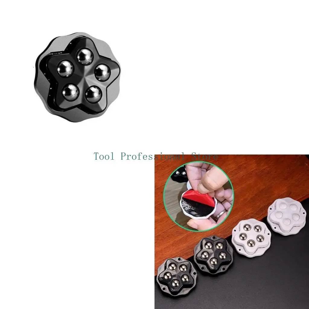 57QF 4Pcs Adhesive Casters Wheel Appliance Roller Trash Can Appliances Casters