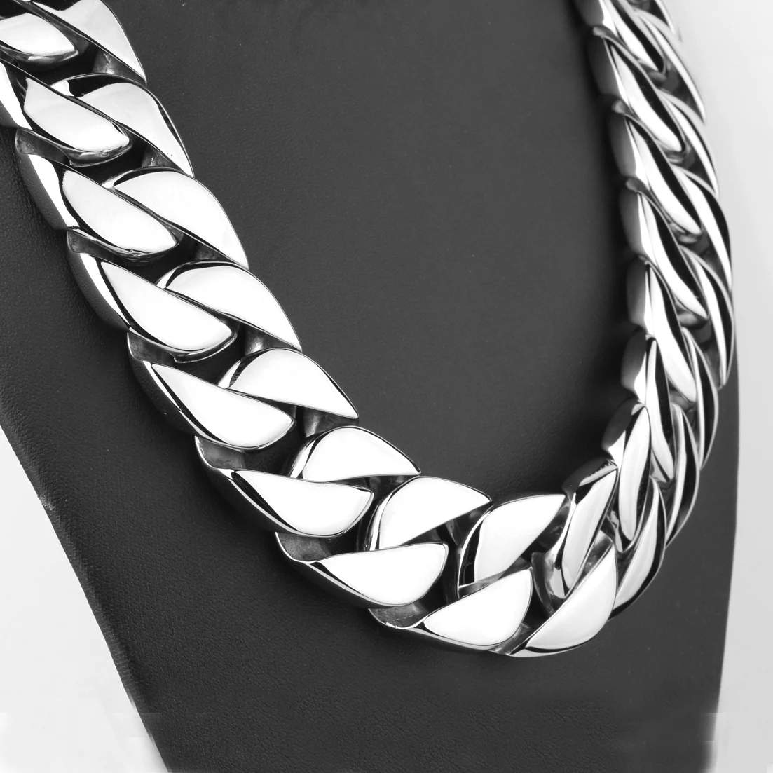 Super Huge 24mm/31mm Polished Cuban Link Necklace 316L Stainless Steel Mens Chain Thick Necklace Link Chain Choker Necklace