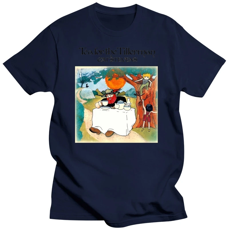 tshirt men Cat Stevens Tea for Tillerman Music Legend   Men White size 100% Cotton personality T-shirt