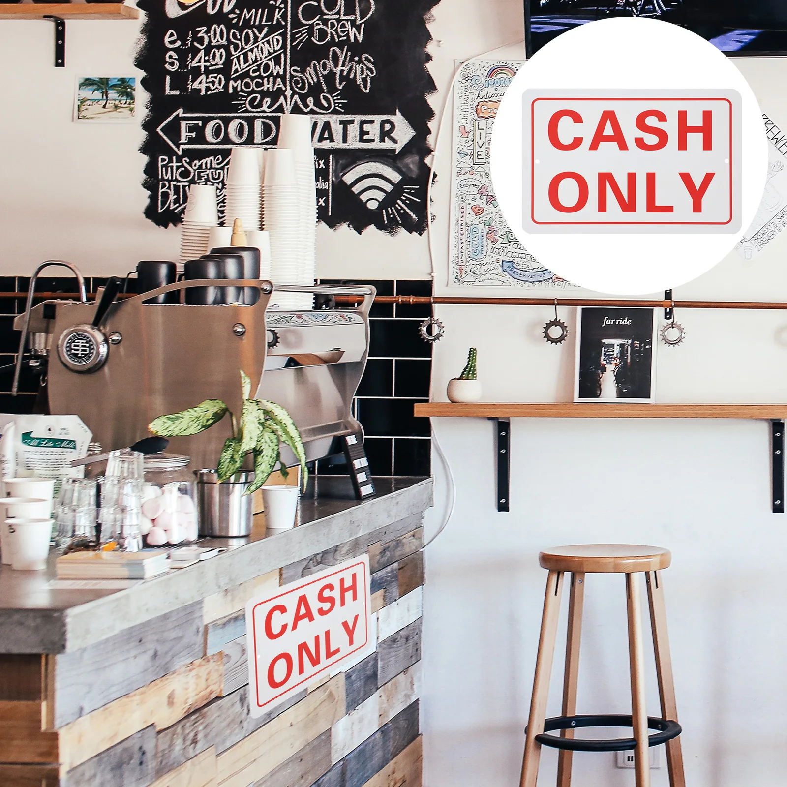 

Cash Sign for Business Clear Visible from Distance High Hardness Material Suitable for Store Shop Retail Outlet Cashier