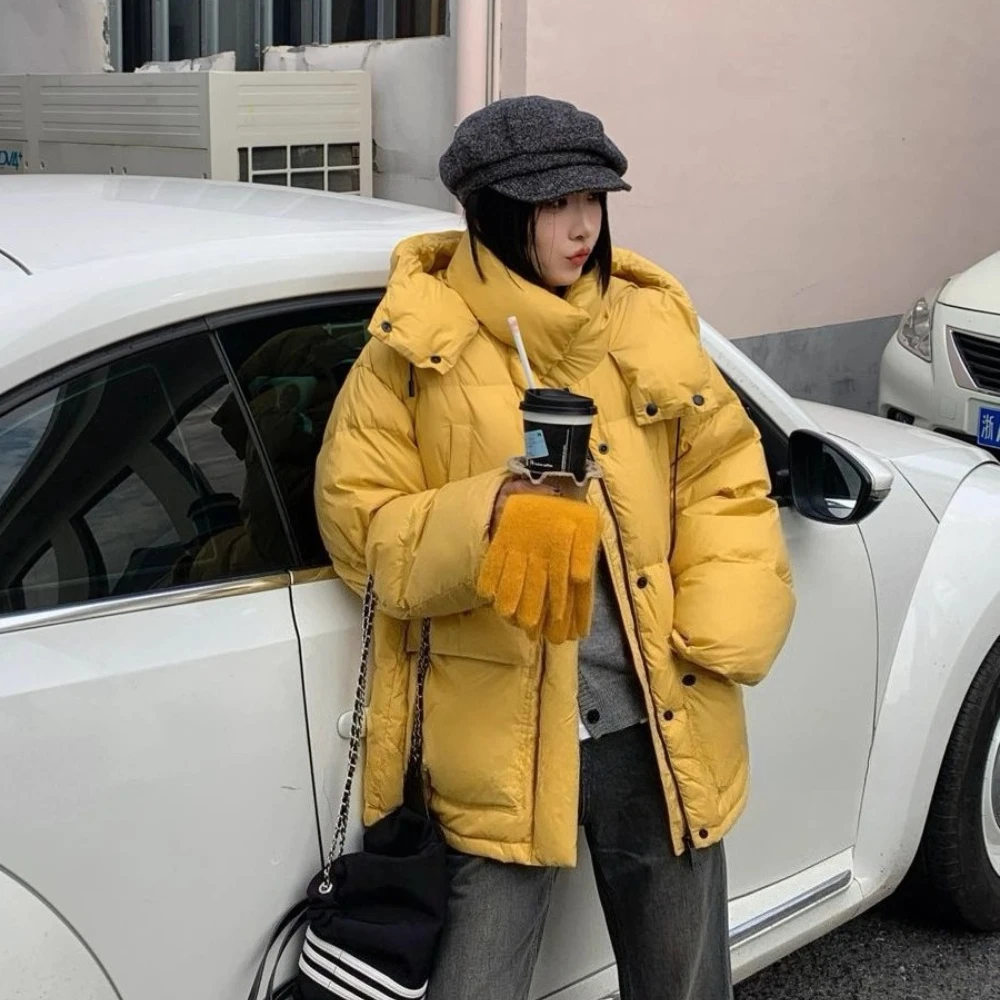 المرأة أسفل سترة سيدة سميكة الدافئة الأبيض بطة أسفل معطف أنثى موضة شتاء جديد مقنعين سترات مقاوم للماء سترة منفوخة معطف #4