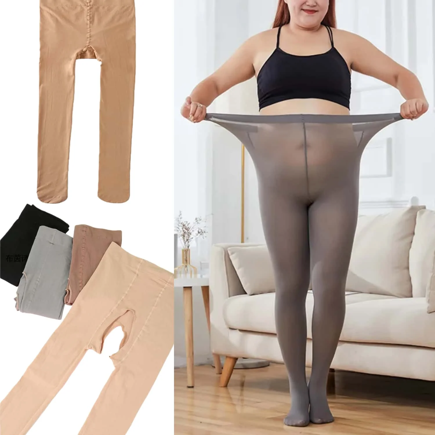 

2026 New Plus Size High Waisted Tights for Women Shaping 120 Denier Nylon Spandex Comfortable Opaque Sexy Stockings Pantyhose XL