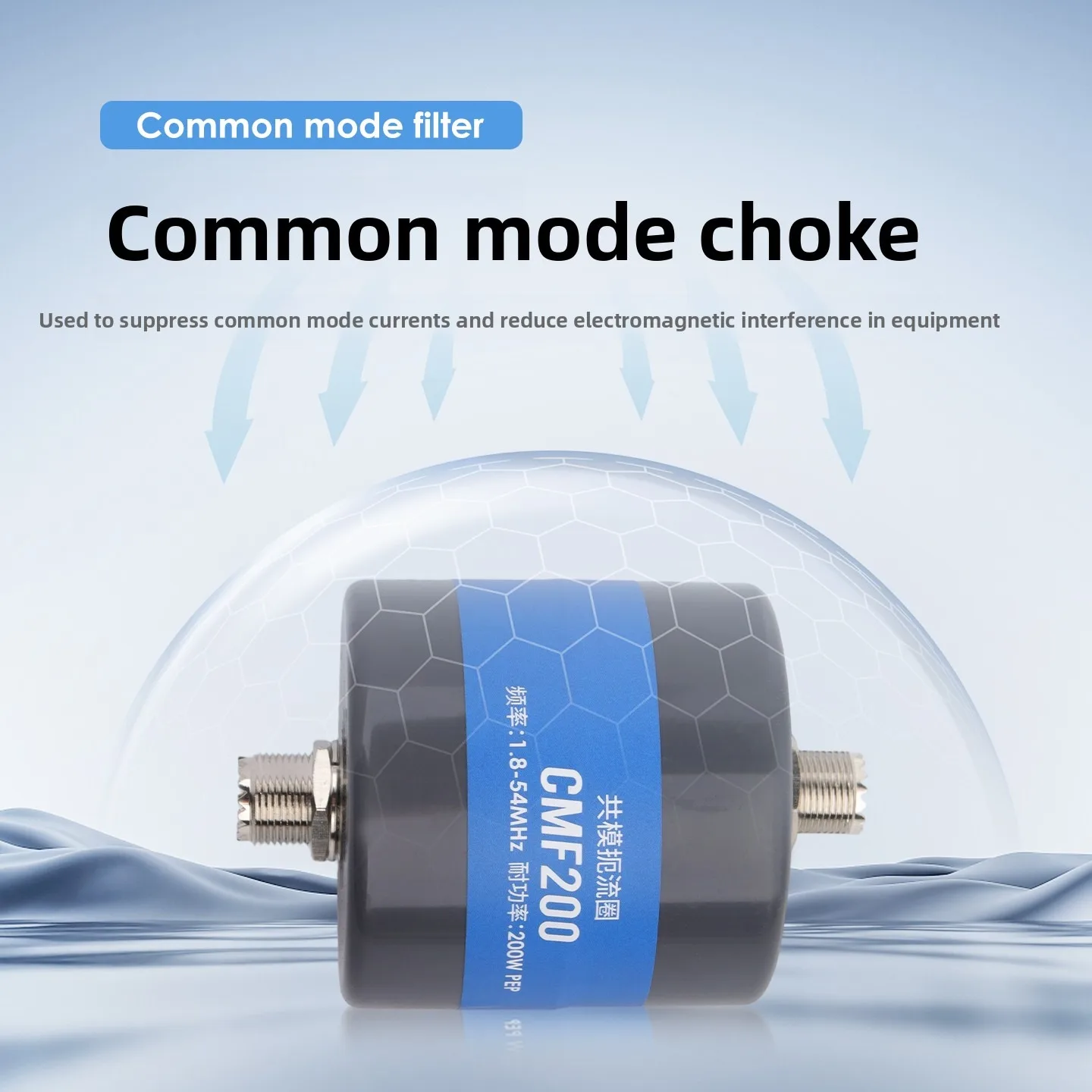 YEKZTKA 1.8-54MHz 200W Huan Yu CMF200 common mode choke coil, suitable for shortwave radio, choke magnetic ring image 2