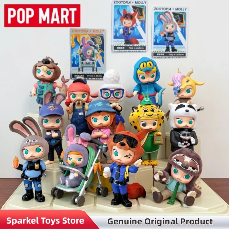 

Фигурка Popmart Molly из серии «Зверополис 2», коллекционная игрушка-сюрприз, милые модели, куклы, подарки для коллекционеров