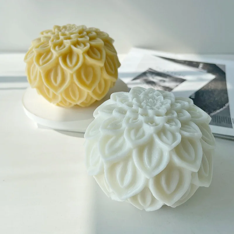 

Rose Ball Aromatherapy Candle Soap Mould Rose Flower Cake Decoration Scented Candle Mold Soap Mould Craft Baking