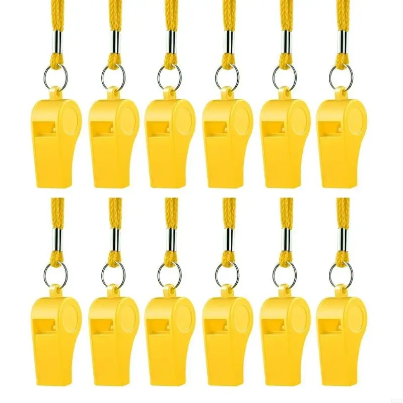 12Pcs Plastic Sports Whistles Football Referee for Coaches, Referees