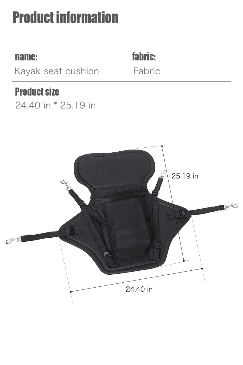 Sup Surfboard Kanu Rafting Boot Kajak Sitzkissen Rückenlehne Outdoor Bootzubehör mit Aufbewahrungstasche Sitz – Detail 4