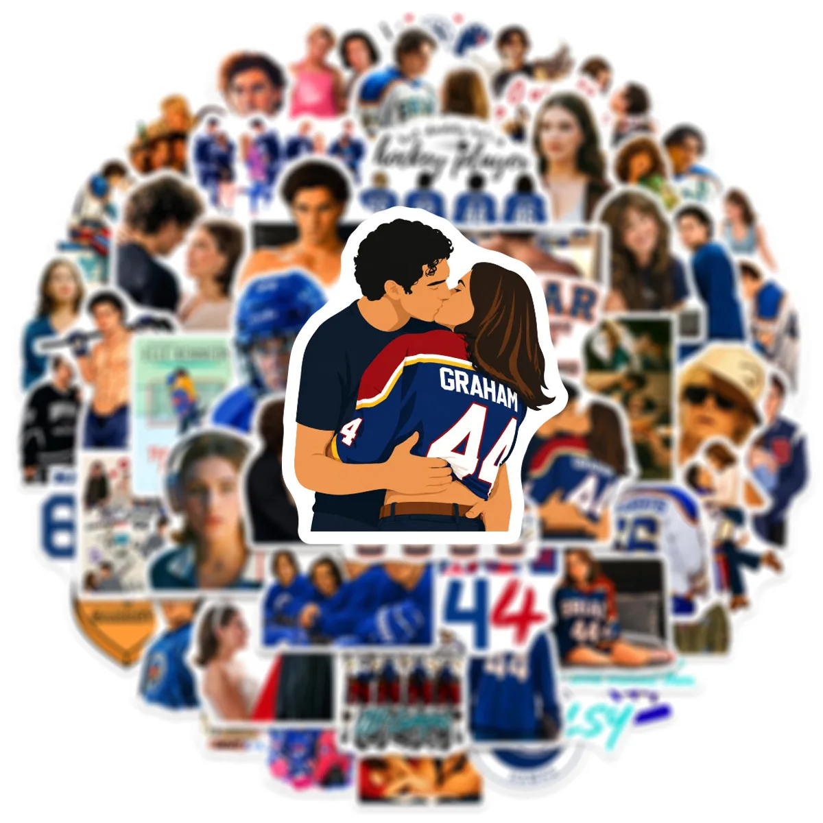 55 Stück Off-Campus-TV-Aufkleber Cartoon PVC-Spielzeug DIY-Dekoration Wasserdicht Skateboard Gepäck Handy Kühlschrank Auto Geschenke