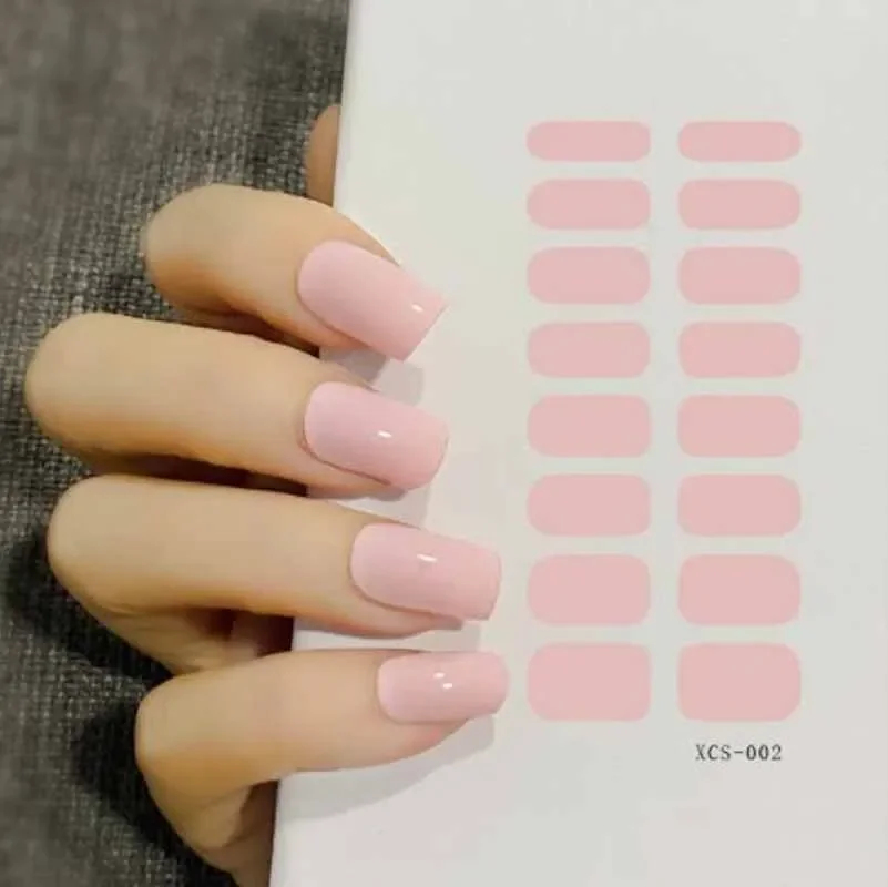 Adesivos de capa completa para manicure, adesivos auto-adesivos para mulheres e meninas, cor pura, frete grátis