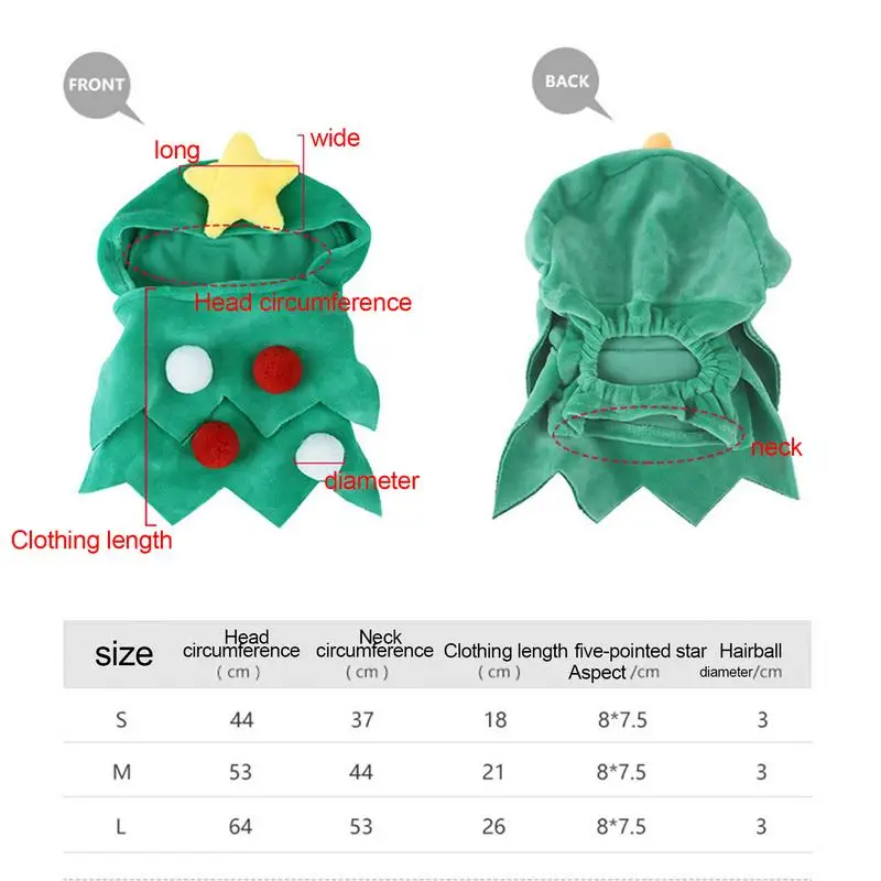 Dog Christmas Costumes Christmas Cat Dog Clothes Buckle-up Kitten Dress up Skin-Friendly Winter Apparel for Small to Large Pets