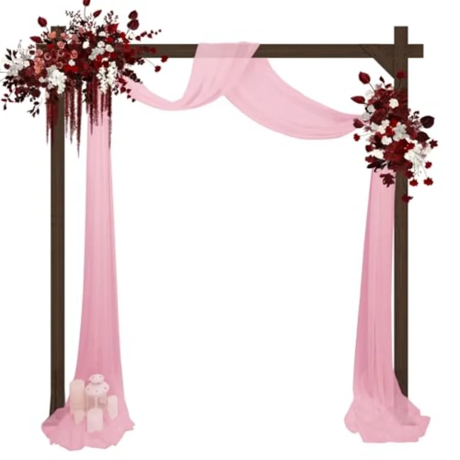 

7.38FT Wooden Wedding Arch, Square Wood Backdrop Arbor Stand, Indoor Outdoor Wedding Arbor for Rustic Ceremony Birthday Party B