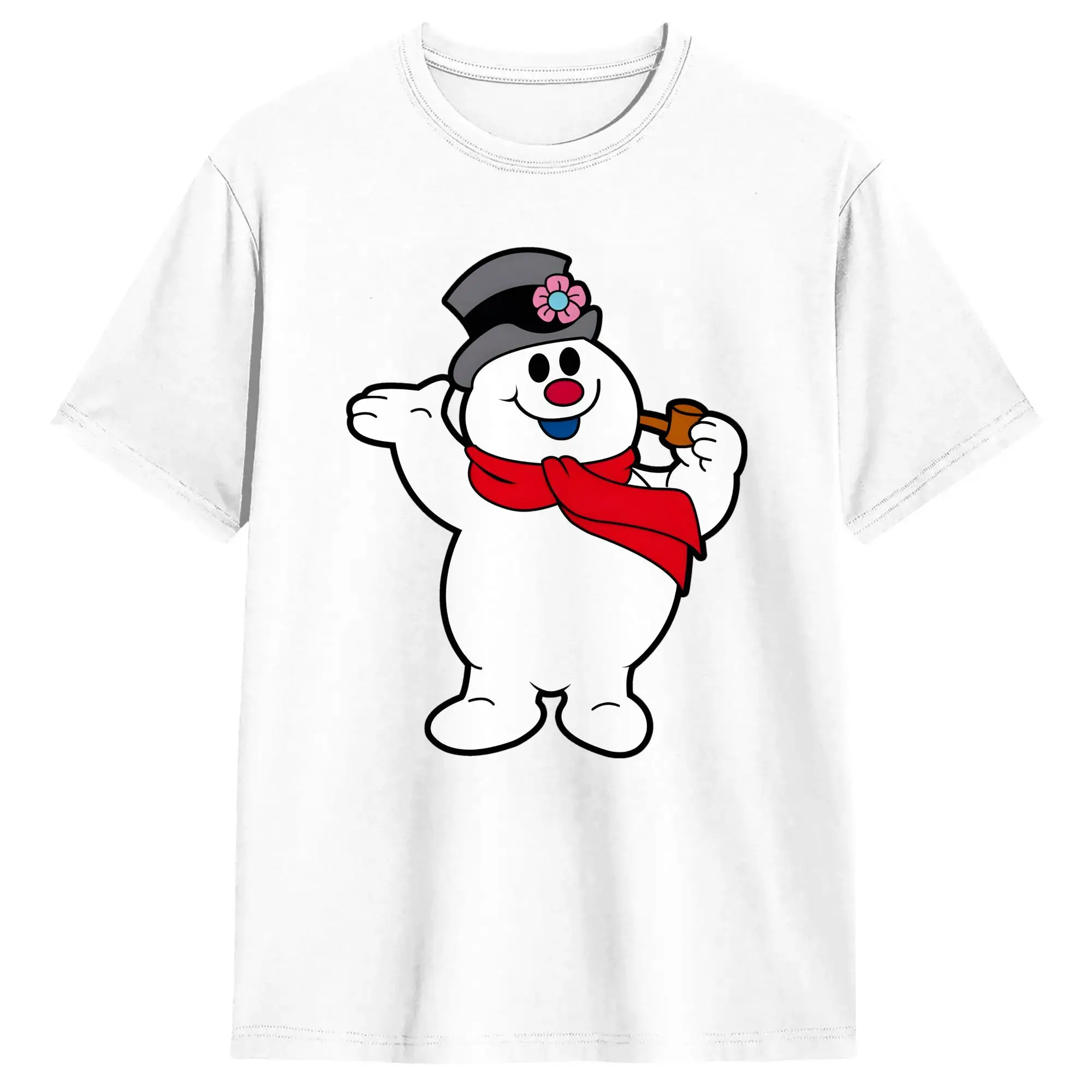 Snowman Frostys Men's T Shirt  Vintage Tees Short Sleeve Round Neck T-Shirts 100% Cotton Plus Size Tops