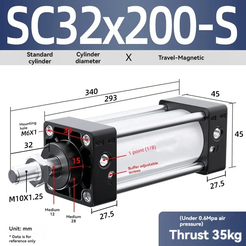 Upgrade Electric Small Pneumatic Cylinder With Large Thrust
