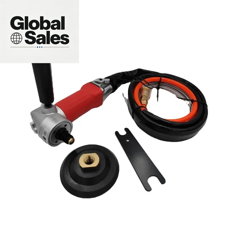 Rear Rxhaust Hand Hold Pneumatic Wet Air Polisher ELA Concrete Water Sander, Pneumatic Angle Polishing Operated Tool