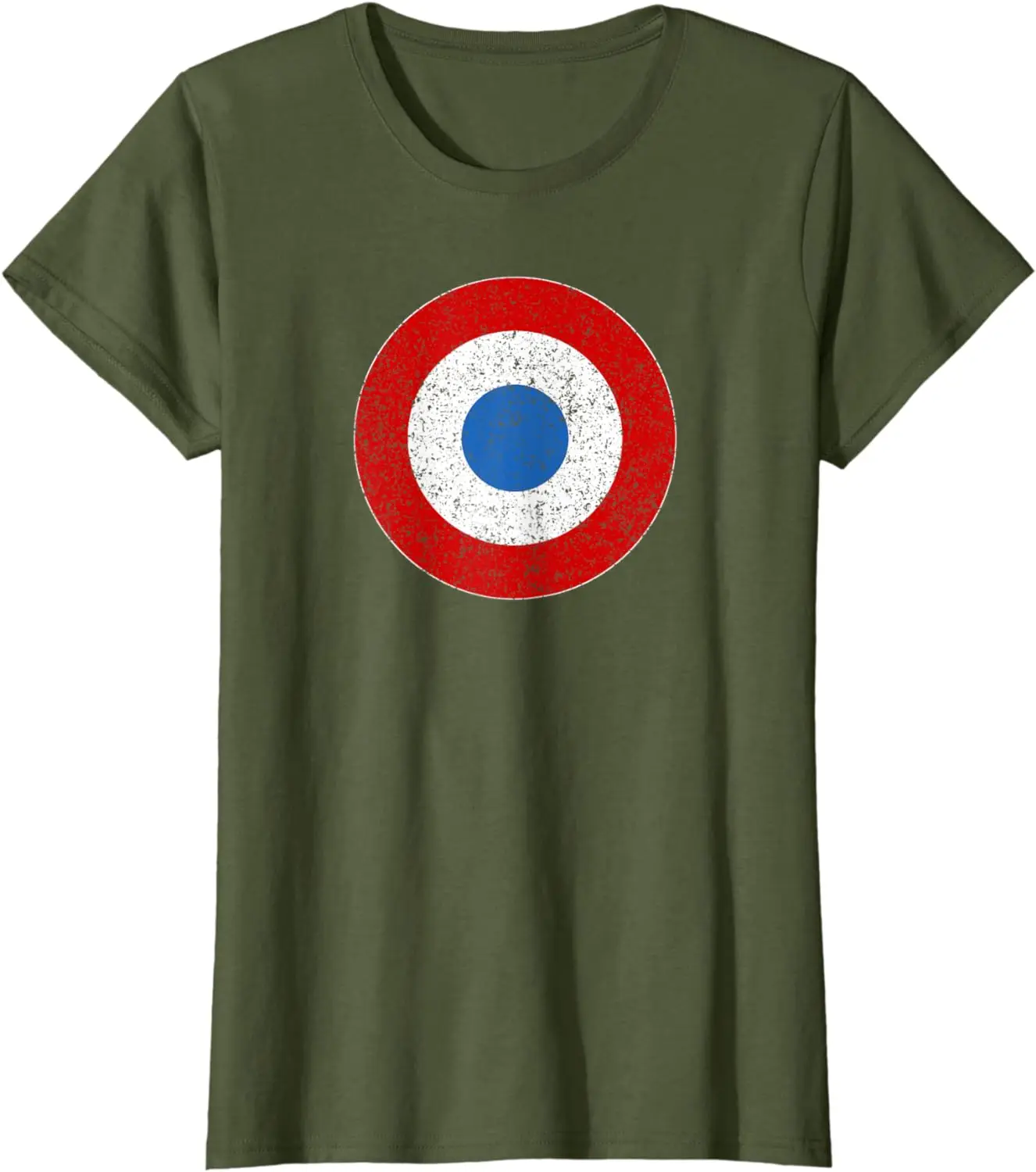 فرنسا سلاح الجو Roundel FAF القوات المسلحة تي شيرت قصير الأكمام عادية القطن س الرقبة رجل تي شيرت #3