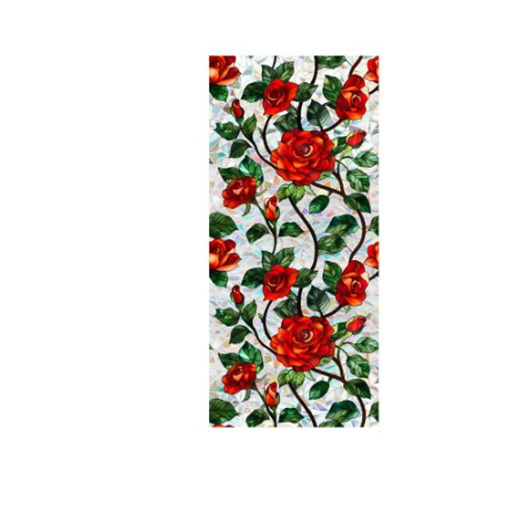 

Removable PVC Flower Pattern Window Stickers for Apartments Bathrooms and Bedrooms Easy to Apply and Eco Friendly