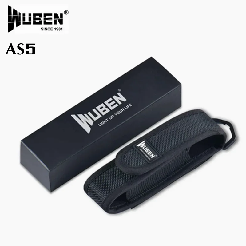 WUBEN AS5 linterna/funda de batería para C3, E10 L50, T040R TO46R, TO50R, LT35Pro, Etc. o 18650/21700 bolsa de nailon duradera