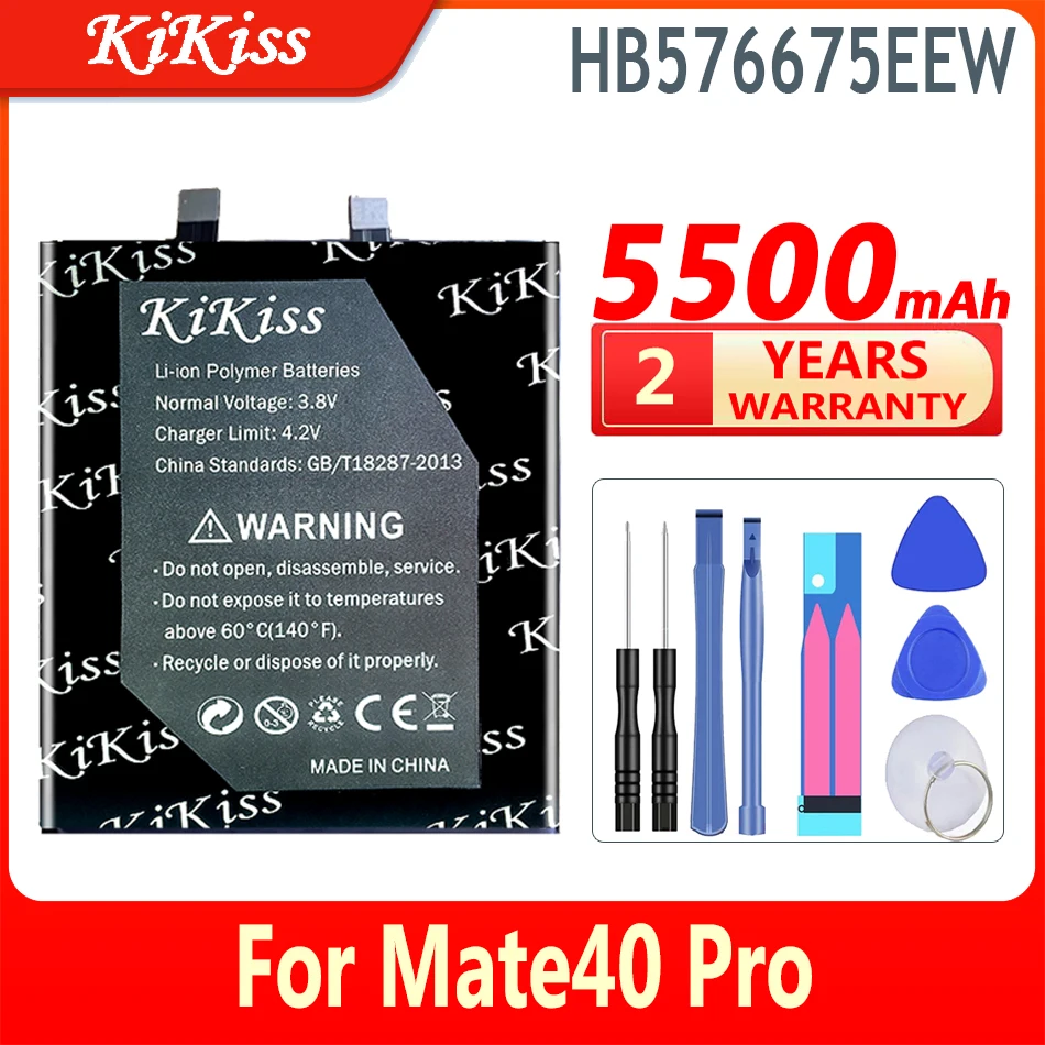 

Мощный аккумулятор KiKiss 5500 мАч HB 576675 EEW для huawei Mate 40 Pro Mate 40 Pro 40 Pro NOH-AN00 AN01 AL00 аккумуляторы для мобильных телефонов