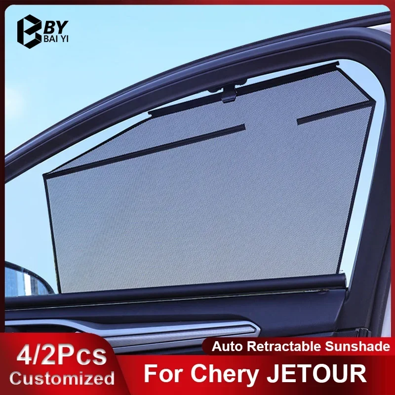 For Chery JETOUR Traveler Window Lift Sunshade Retractable Front Rear Side Window Sunscreen Window Protectors Car Accessories