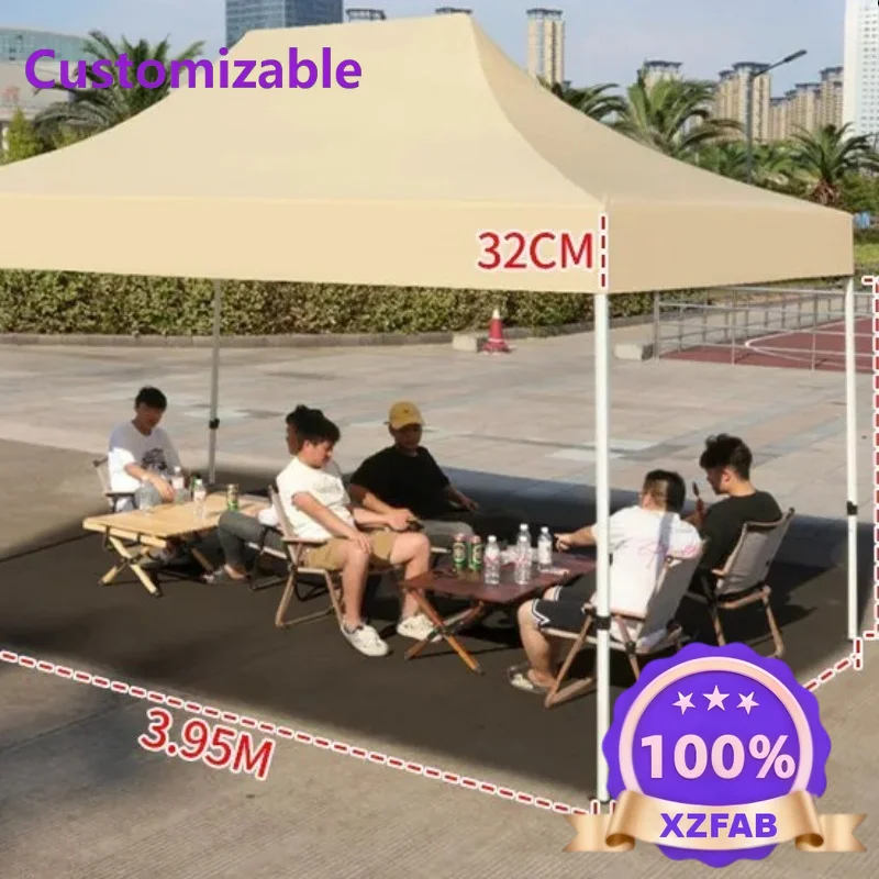 Factory Direct 2026 Outdoor four-legged umbrella tent Retractable awning Transparent awning Internet celebrity market stall