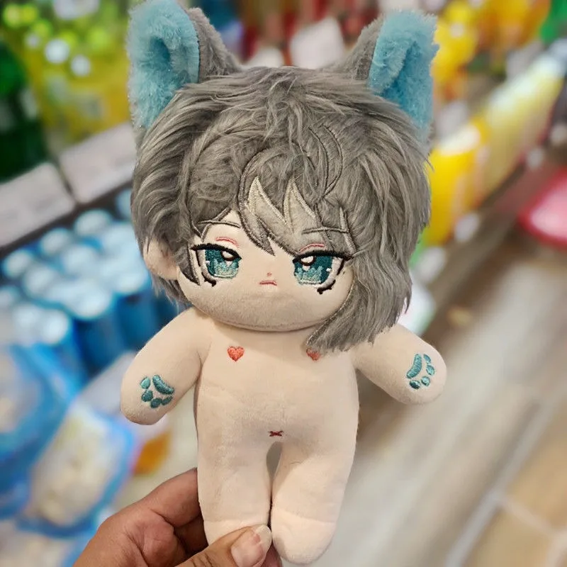 

20 см аниме Genshin Impact Alhaitham плюшевое платье хлопковая кукла косплей одежда со скелетом плюшевые уши игрушки для детей подарки