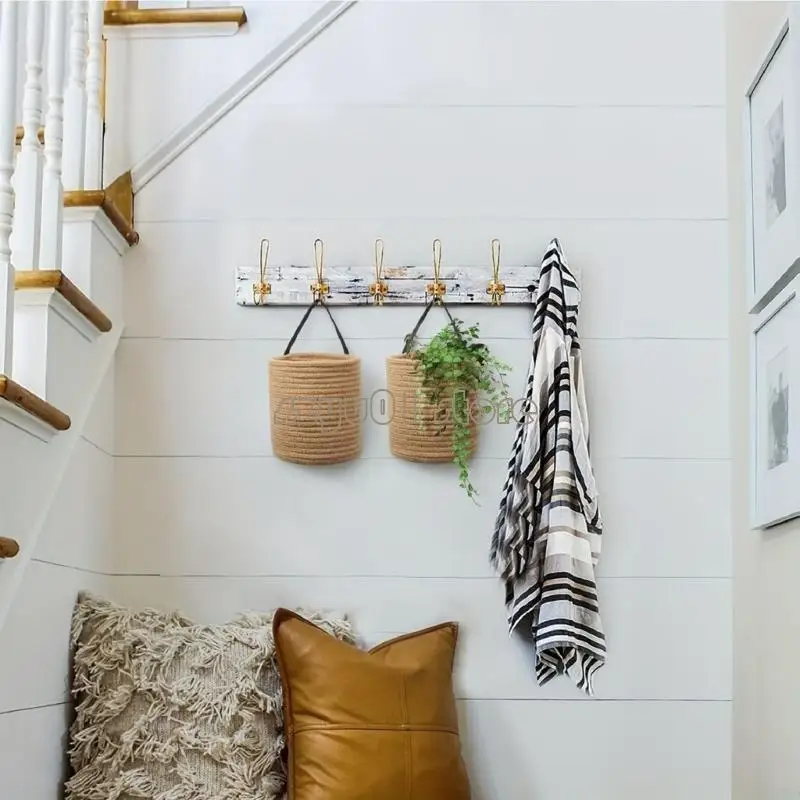 

4x7a большие или маленькие тканые висящие веревочные корзины для ванной или входа необходимы