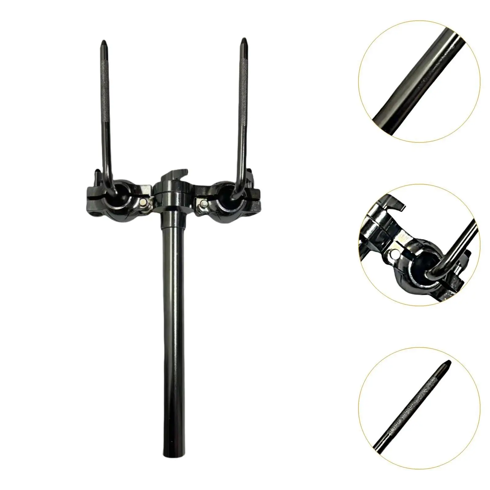 Double Tom Holder Percussion Stand Mount Percussion Spare Part Mount Bracket for Exercise Stage Performances DIY Accessory