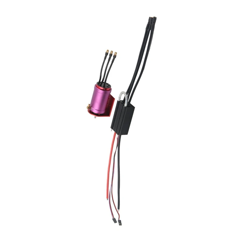 24V RC 4082-1600KV ไร้แปรงถ่านแจ็กเก็ตระบายความร้อนด้วยน้ำมอเตอร์แบบไร้แปรงถ่านที่150A ตัวควบคุมความเร็วอิเล็กทรอนิกส์สำหรับรถเรือ RC