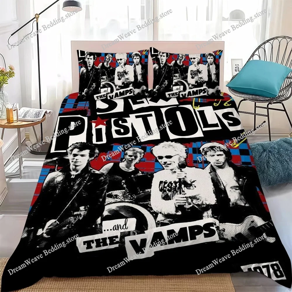 S-sex P-pistols R-rocks B-bands Duvet Cover Set Home Style Bedding Soft Laundry Cotton Bed Student Dormitory Gift