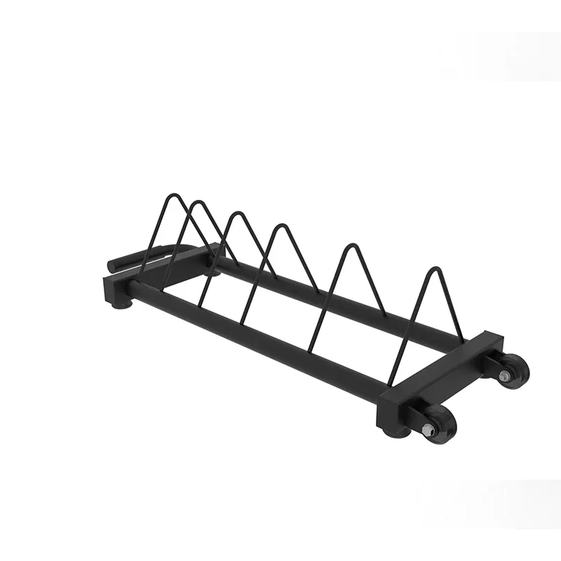 

Be suitable for Commercial Manufacturer Wholesale Horizontal Storage Rack Gym Storage Trailer Movable Barbell Rack Fitness Bumpe