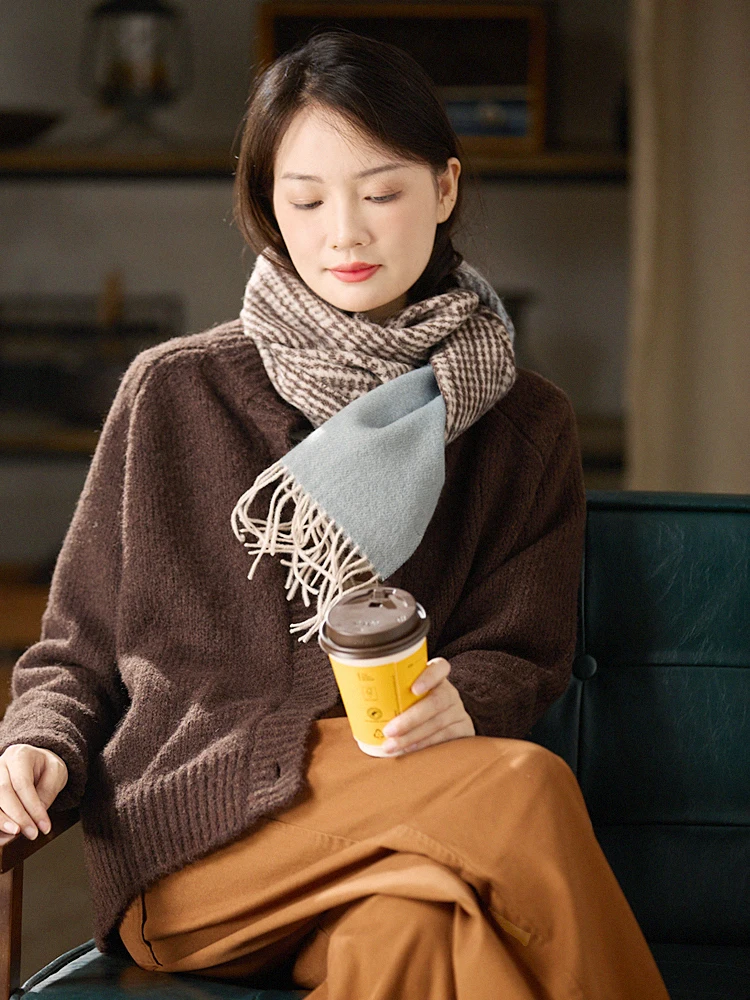 

Gujia винтажный шерстяной вязаный открытый кардиган, свитер для женщин, теплая повседневная верхняя одежда, осенне-зимний цвет, круглый Ne