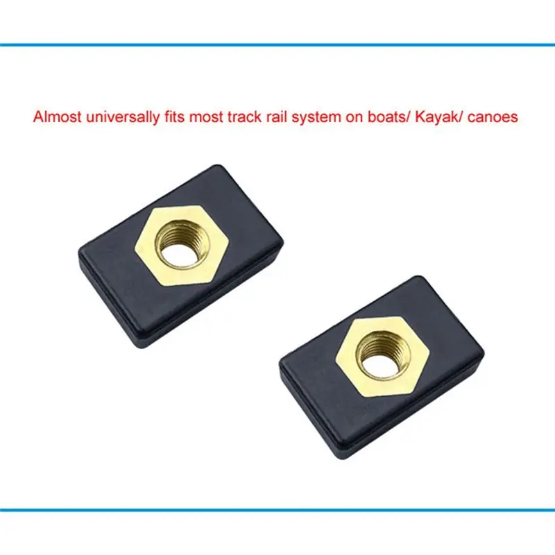 Top Sale 8Pcs Kayak Side Mount Slide Track Rail Sliders Fishing Rod Pole Holder Mounting Base Sliding Nut