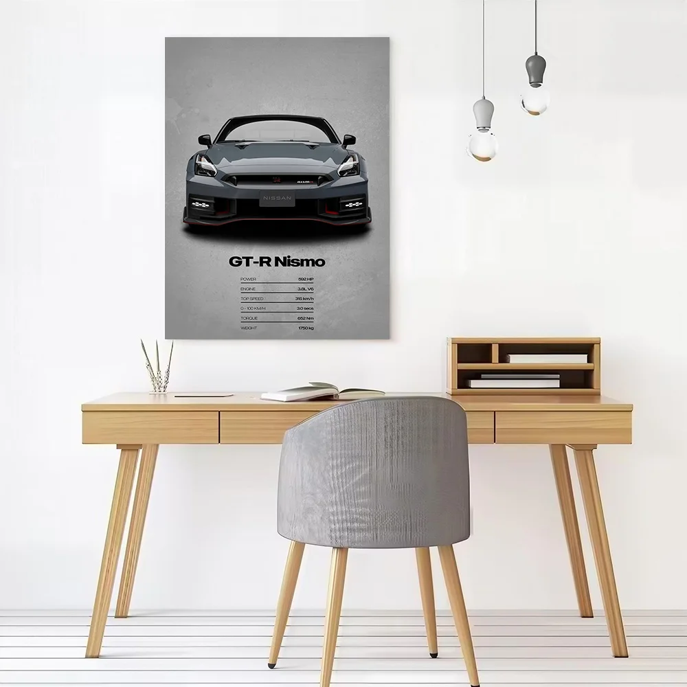 Japanese Car GT-R Nismo Canvas Poster Customizable Printed Canvas Painting Wall Art for Fans Modern Home Decoration Ornaments